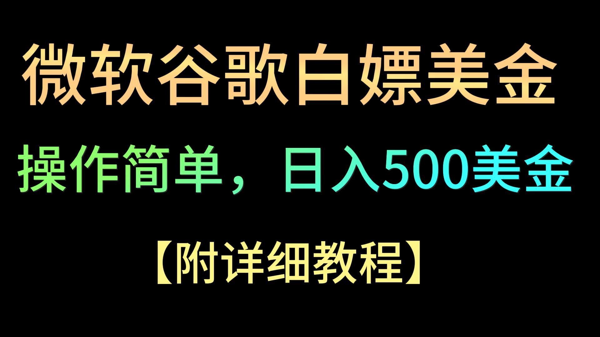 微软谷歌项目3.0，轻松日赚500+美金，操作简单，小白也可轻松入手！-智学院资源网