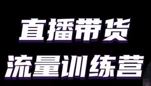 直播带货流量训练营，小白主播必学直播课-智学院资源网