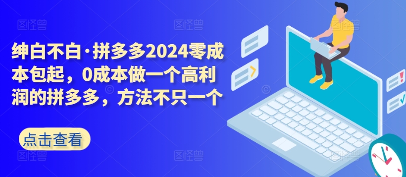 拼多多2024零成本包起，0成本做一个高利润的拼多多，方法不只一个-智学院资源网