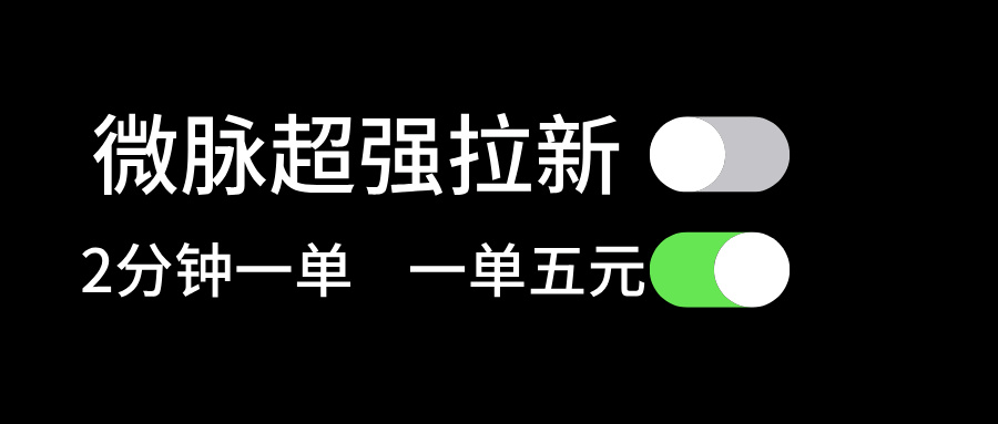 微脉超强拉新， 两分钟1单， 一单利润5块，适合小白-智学院资源网