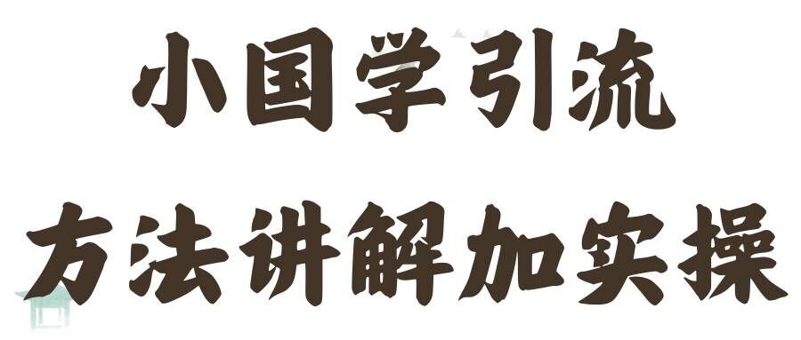 国学引流方法实操教学，日加50个精准粉【揭秘】-智学院资源网